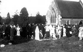 Funeral near Ash Cemetery Chapel in 1928